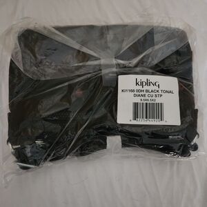 Kipling Diane Crossbody Bag, Black Tonal Compact Purse, NWT
